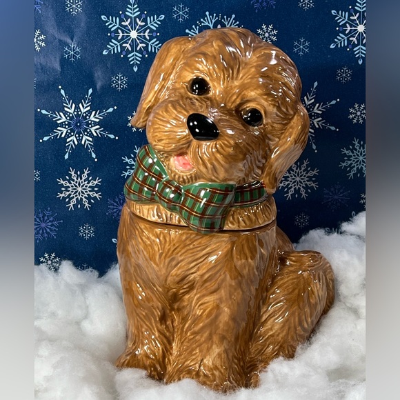 YuYu Kitchen Vintage Yuyu Labradoodle Puppy Dog Cookie Jar From